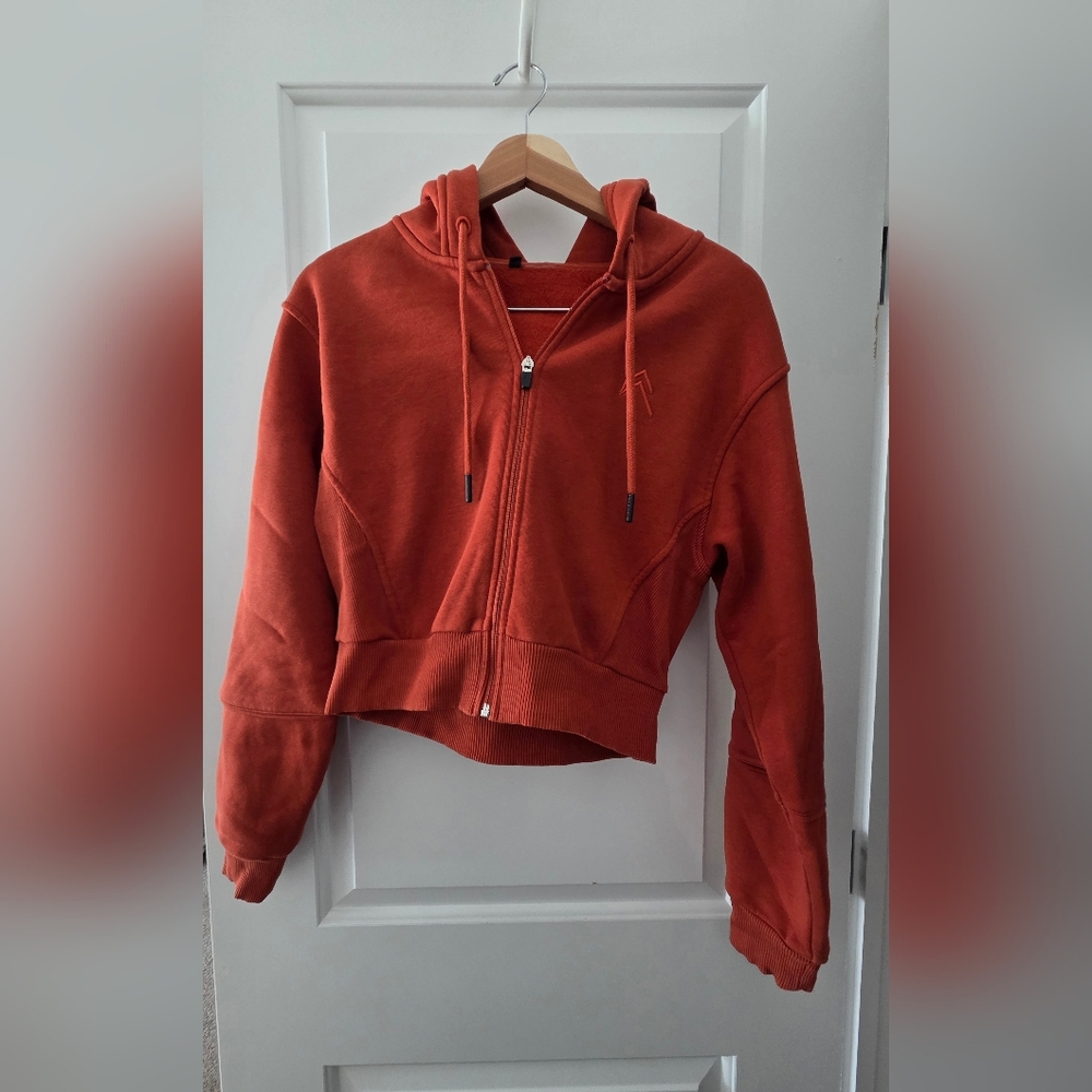 Oner Active Classic Lounge Cropped Zip Through Hoodie| Warm Copper | M